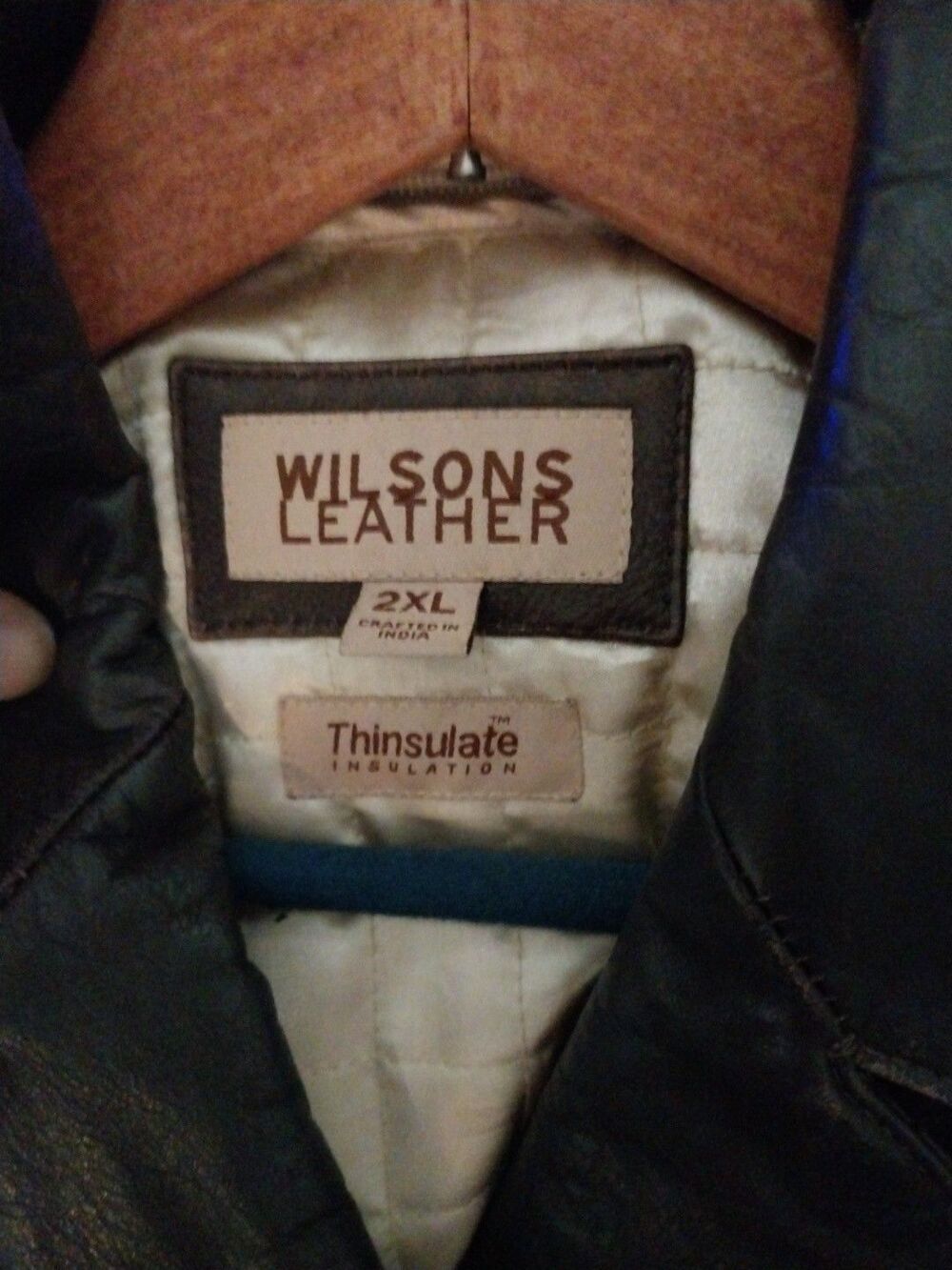 Wilsons Vintage Leather Mens 2XL Brown Genuine Leather Bomber Jacket - Picture 5 of 15